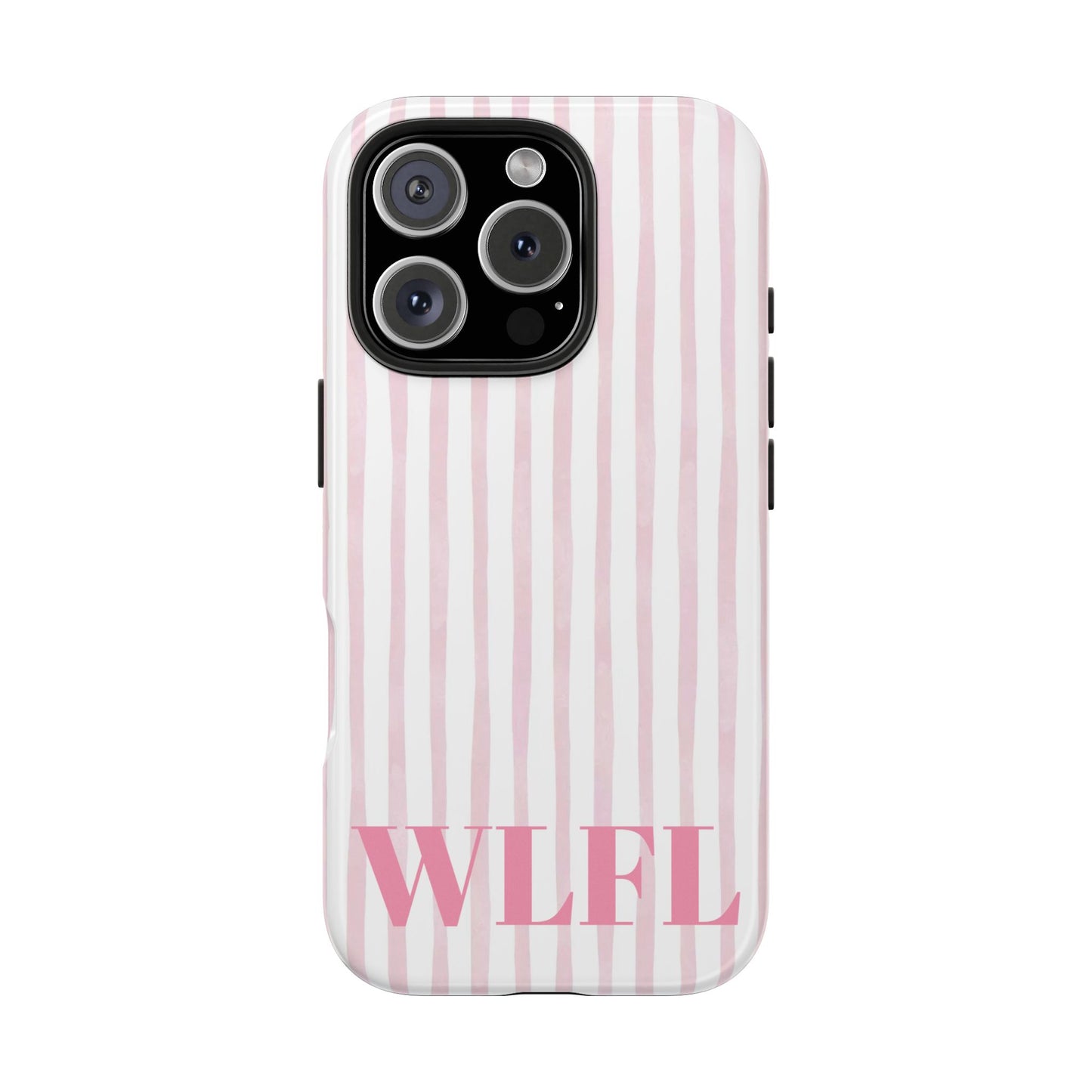 stripped in pink WLFL Iphone case